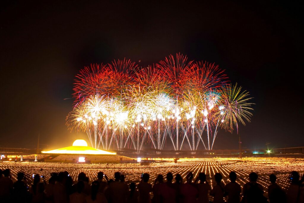 Moonlight, Mandalas, and Mayhem: My 5-Day Thailand Bucket List Adventure - From Bangkok Rooftops to Koh Phangan's Full Moon Party Thailand fireworks